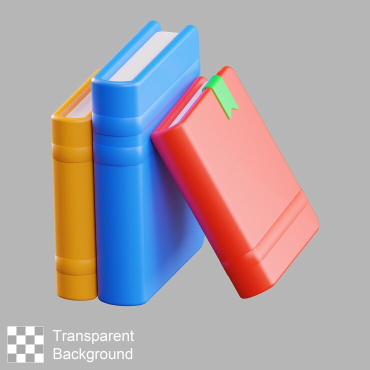 Pila di libri 3d illustrazione