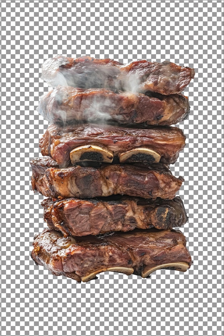 PSD la pila de fumadores de barbacoa mejora la circulación del humo para un sabor consistente hiperrealista pl blanco aislado