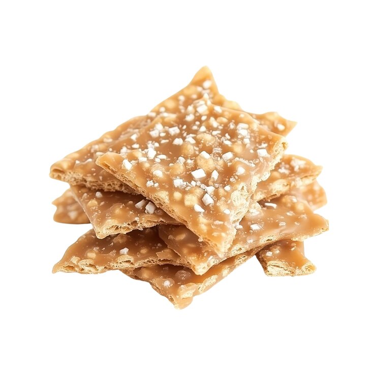 PSD una pila de galletas de caramelo caseras con cristales de azúcar