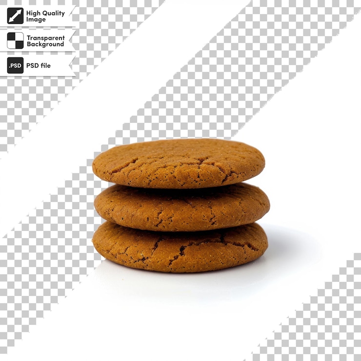 PSD una pila de galletas con las palabras galletas en la parte inferior