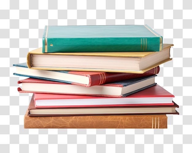PSD pila de libros escolares aislados en un fondo transparente png psd