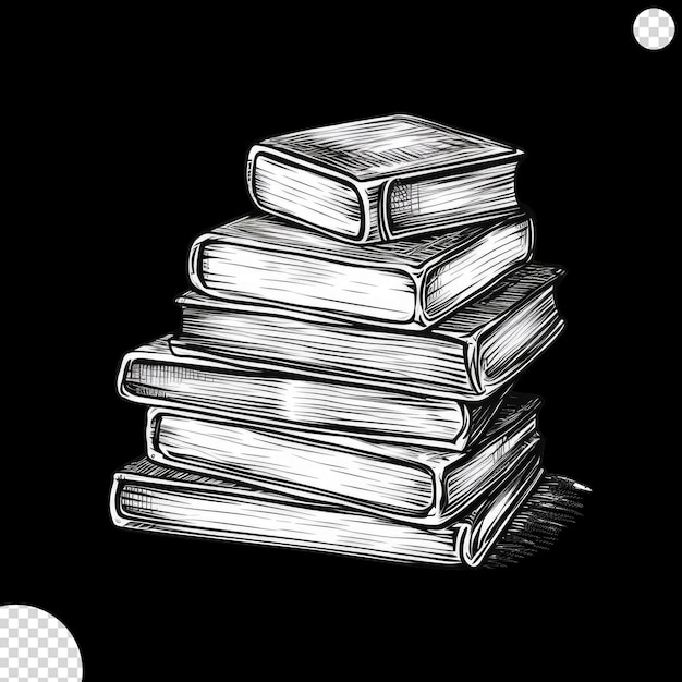 PSD pila de libros en png