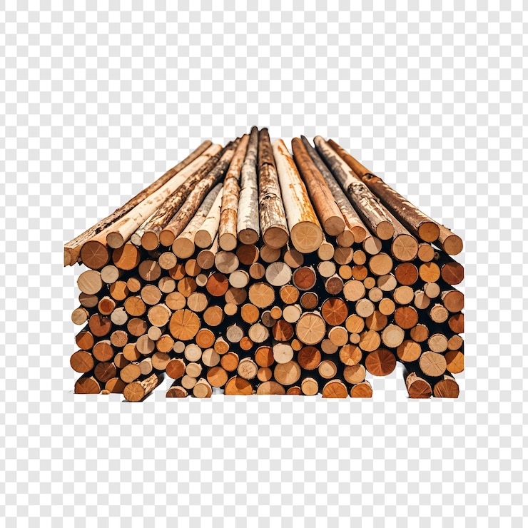 PSD una pila de madera con una casa en la parte superior