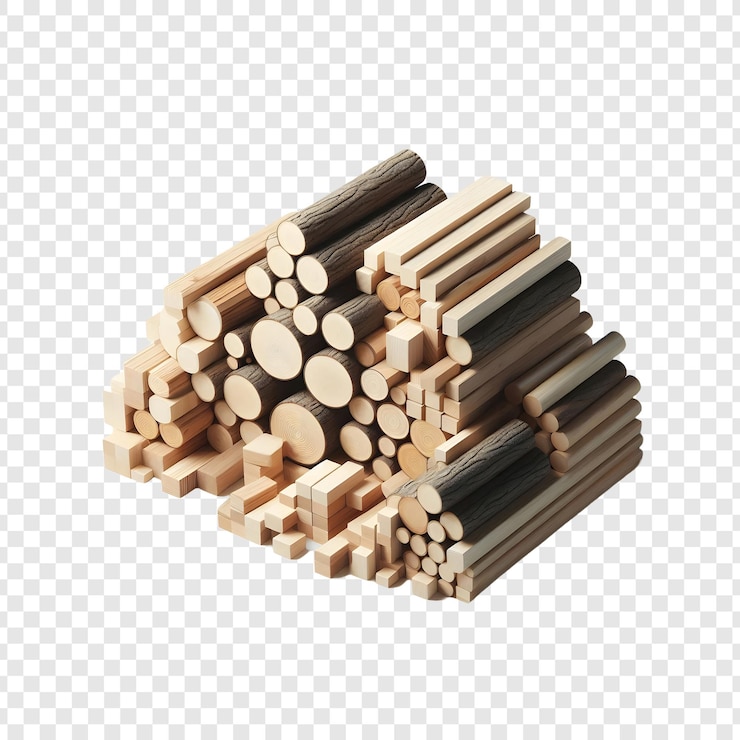 PSD una pila de madera con una pila de madera y la palabra madera