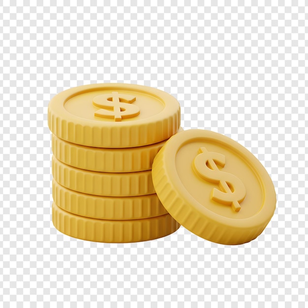Una pila de monedas de oro
