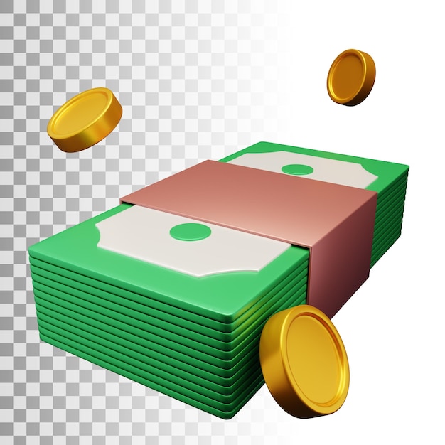 una pila de monedas verdes y rojas con un cuadrado verde en la parte inferior