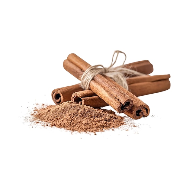 una pila de palos de canela con una pila de canela en la parte superior