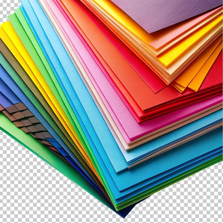 PSD una pila de papel de construcción vibrante