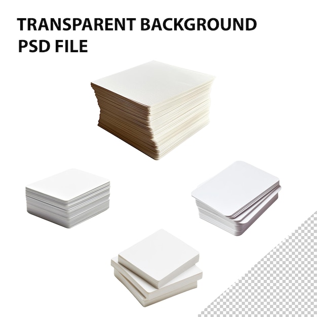 una pila de papel con un papel que dice "transparente" en él