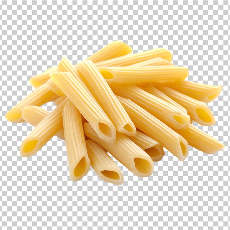 PSD una pila de pasta en un fondo transparente