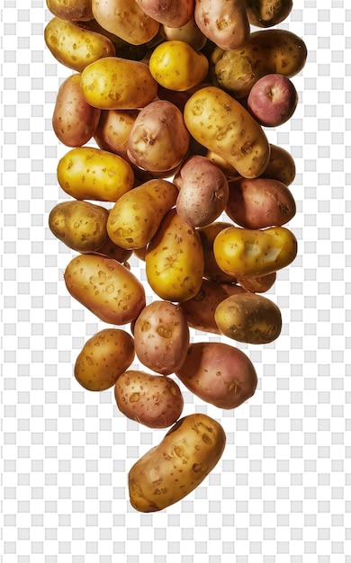 PSD una pila de patatas con un fondo blanco