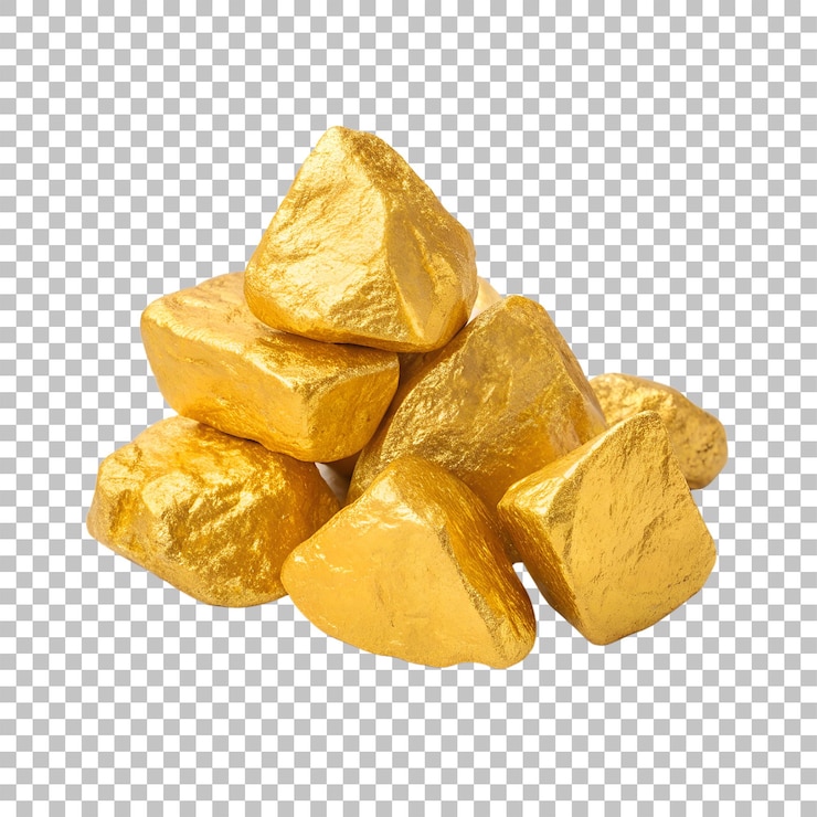 PSD una pila de pepitas de oro