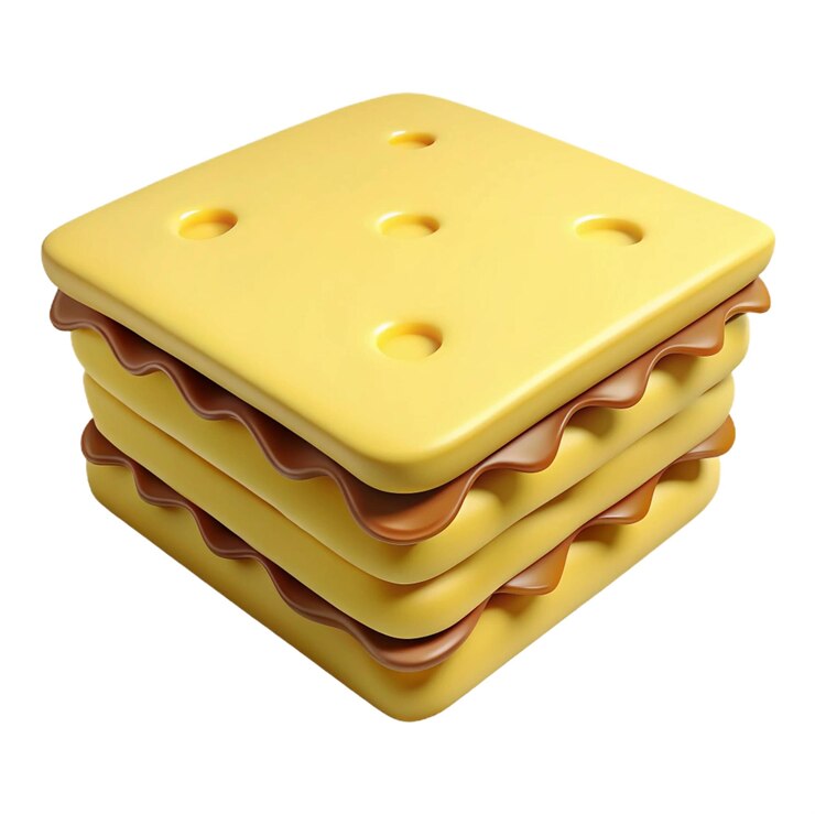 PSD una pila de queso amarillo que tiene agujeros en él