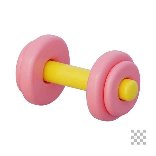 Pila rosa 3D con barra amarilla