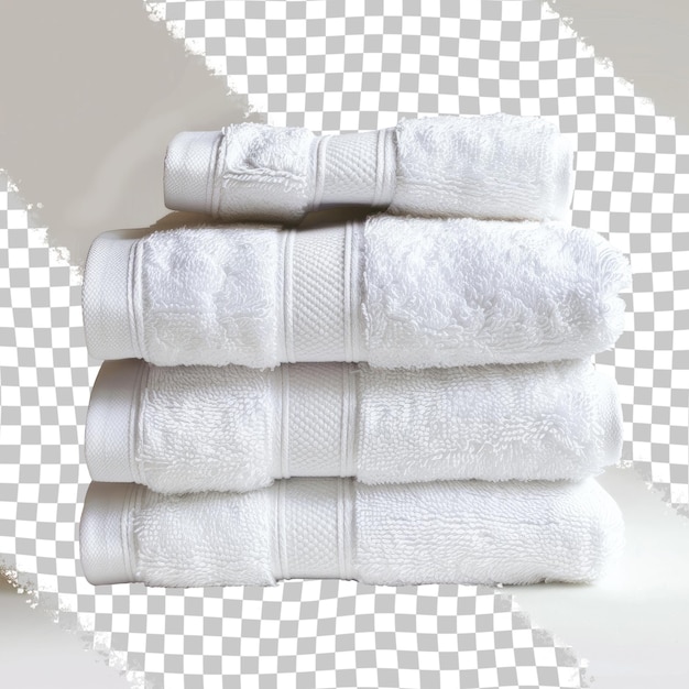 PSD una pila de toallas con una enrollada