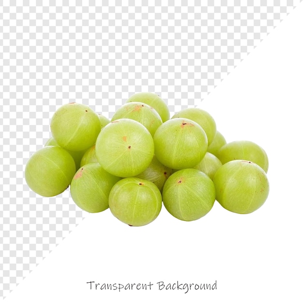 una pila de uvas verdes con las palabras "transparencias" en la parte inferior