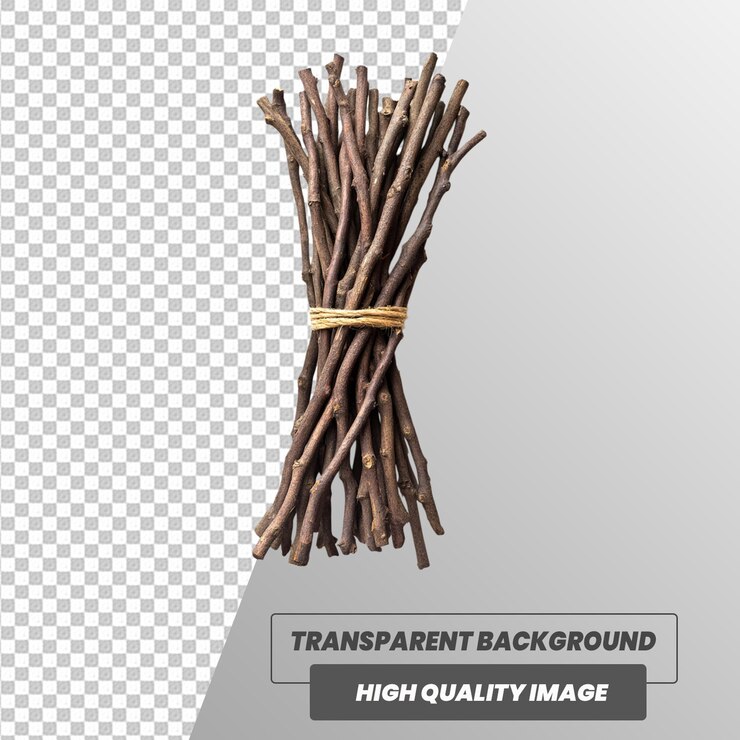 PSD pilares de madera 3d realistas en un archivo psd de fondo transparente