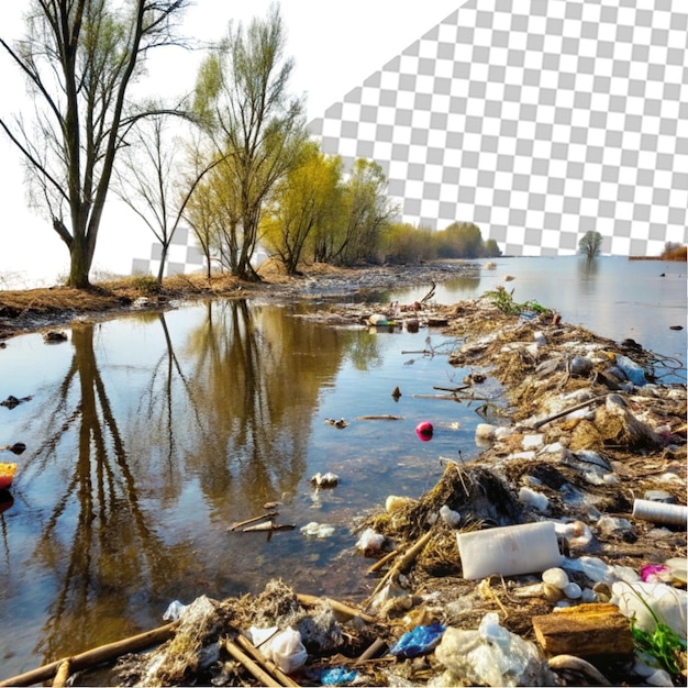 Las pilas de desechos plásticos se acumulan en los ríos y contaminan el agua