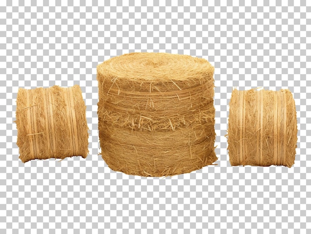 Las pilas de heno aisladas en un fondo transparente png psd