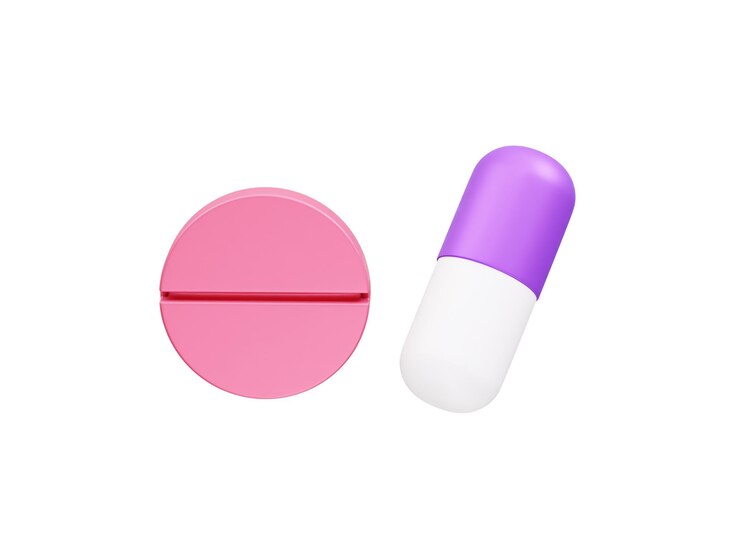 PSD la píldora rosa y la cápsula púrpura