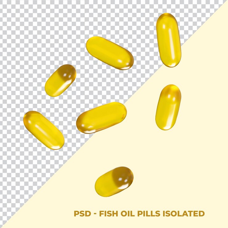 PSD píldoras de aceite psd 3d aisladas listas para usar en su composición