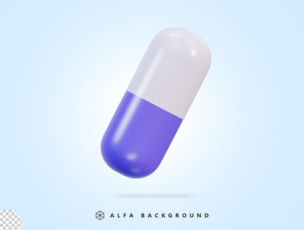 píldoras médicas cápsula droga volando 3d icono vector ilustración