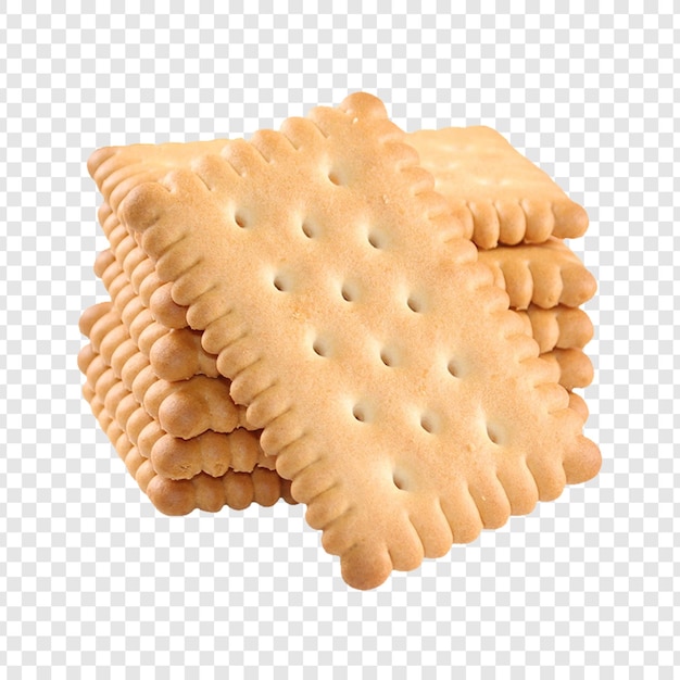 Une pile de biscuits carrés dorés