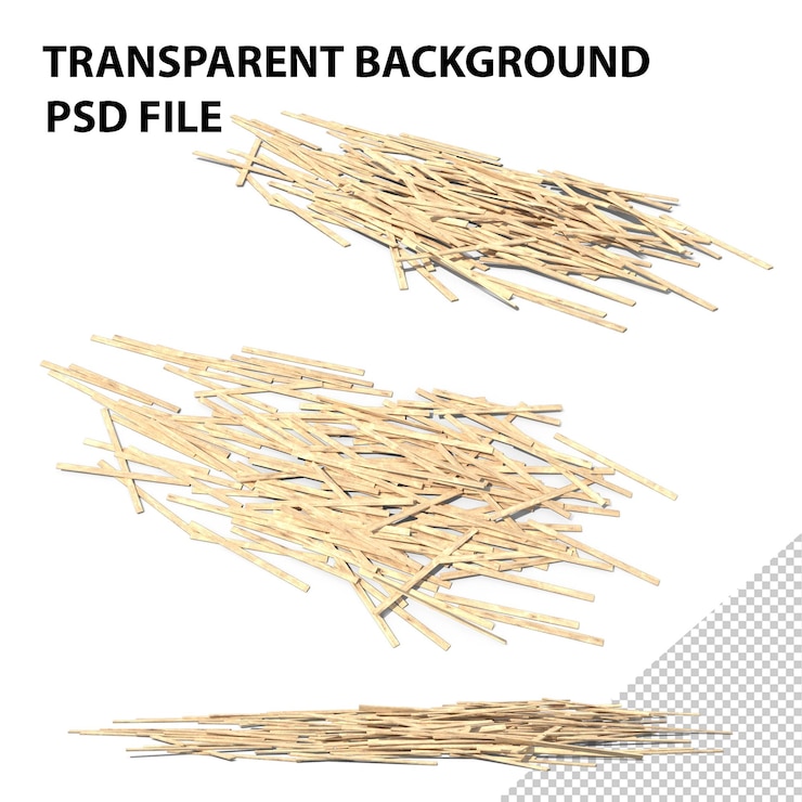 PSD pile de bois à grande échelle png