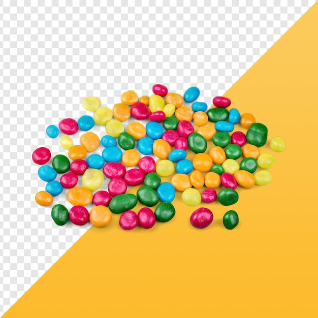 Une pile de bonbons colorés