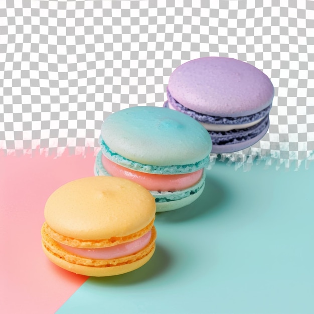 Une Pile Colorée De Macaronis Et De Gâteaux Au Fromage Colorés