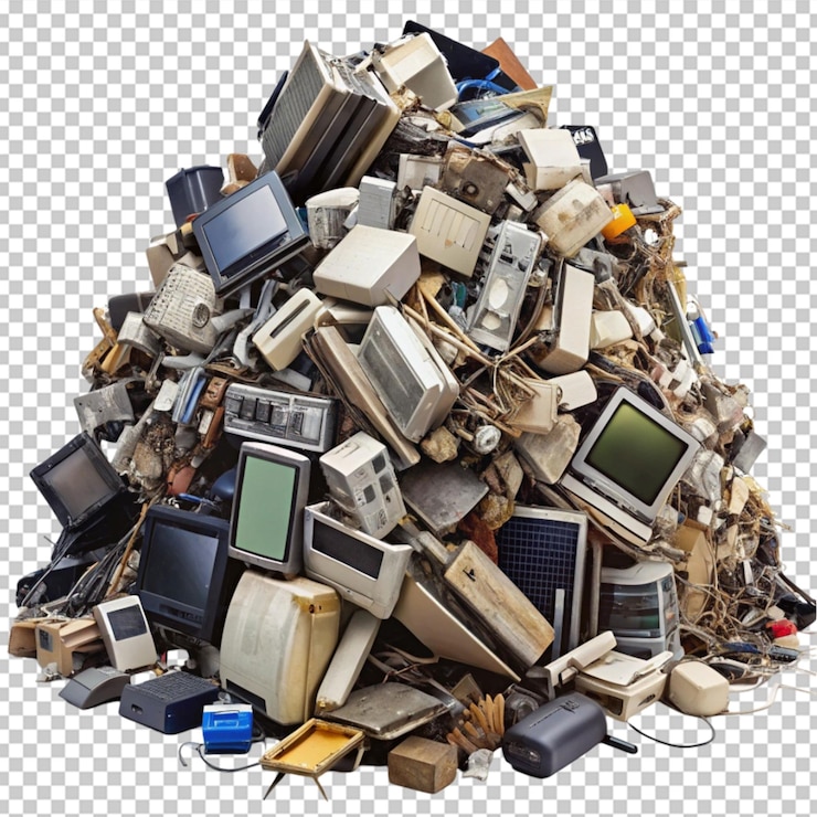 PSD pile di rifiuti isolati png