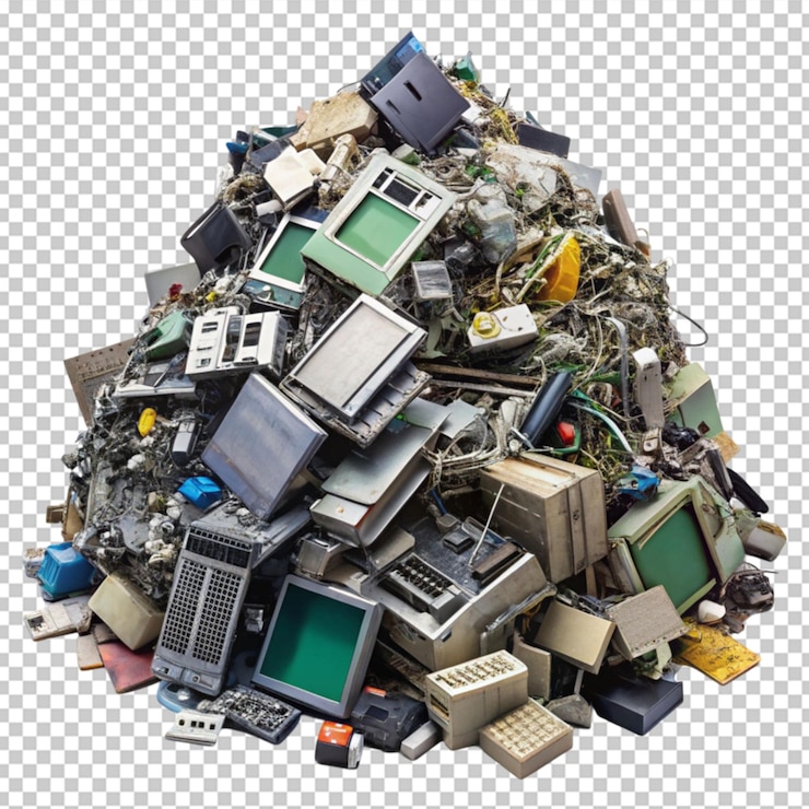PSD pile di rifiuti isolati png