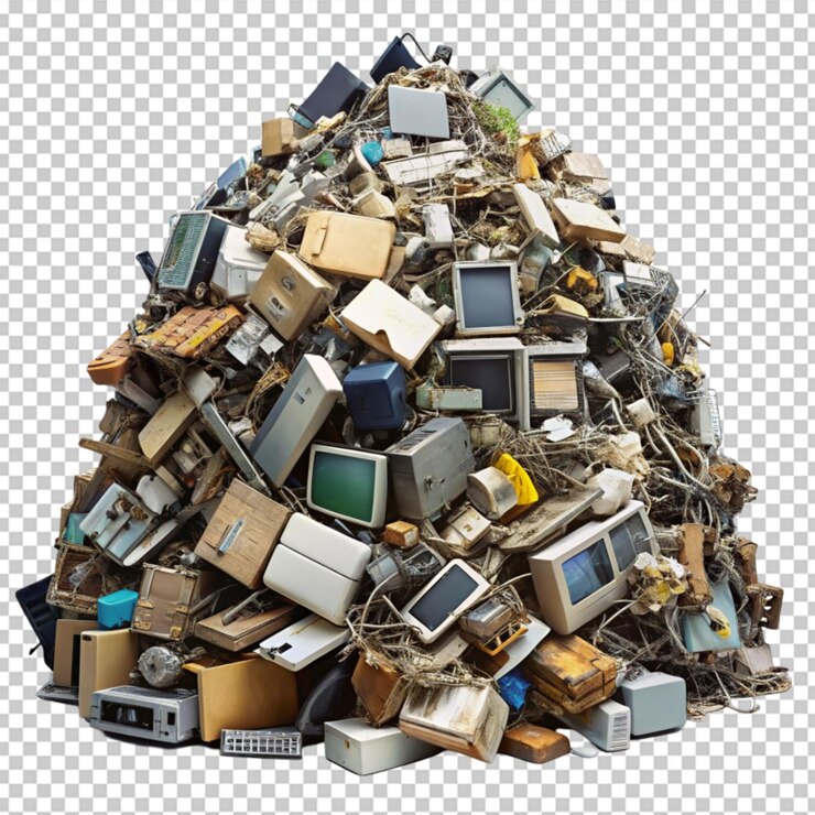 PSD pile di rifiuti isolati png