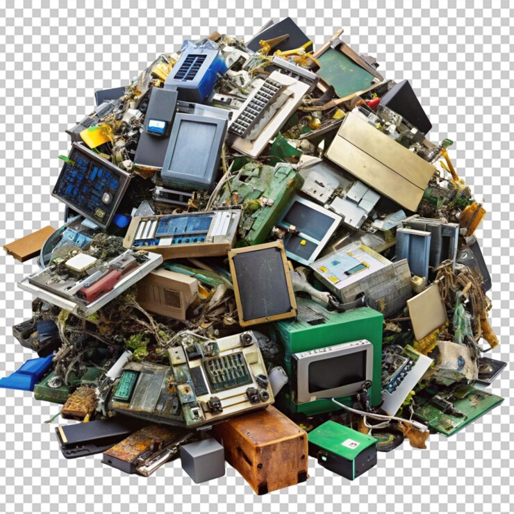 PSD pile di rifiuti isolati png