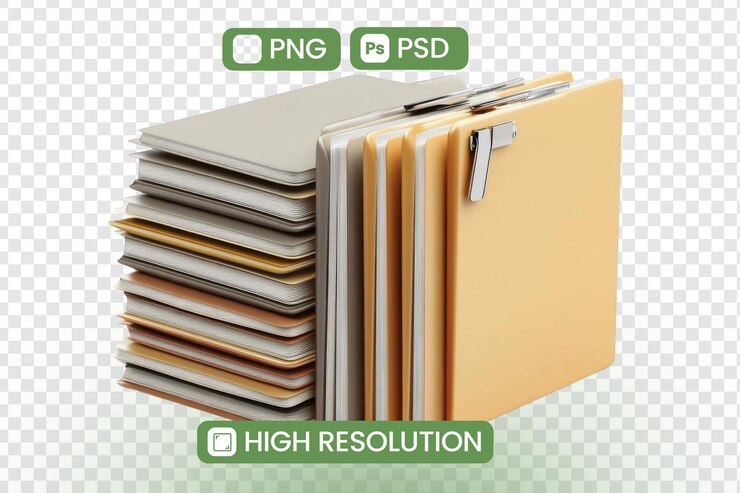 PSD une pile de fichiers, de dossiers et de documents une image à haute résolution pour les projets et les conceptions numériques parfaite pour les maquettes et les présentations présentant des textures et une organisation idéal pour les ressources graphiques