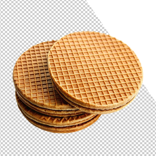 une pile de gaufres avec un fond blanc et un fond blanc