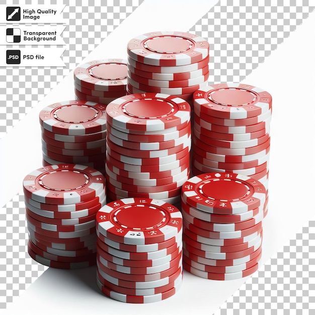 Une Pile De Jetons De Poker Rouges Avec Les Mots Changement Sur Le Fond