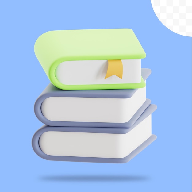 Une pile de livres illustration 3D