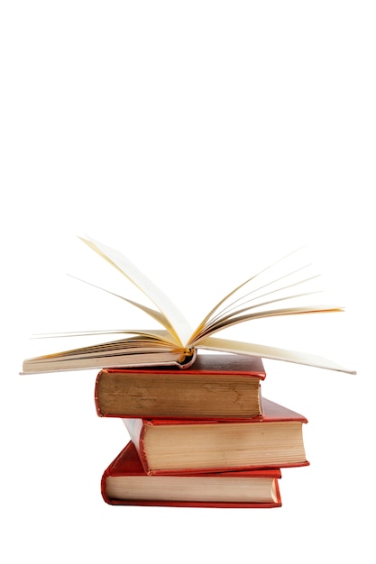 Pile de livres isolés