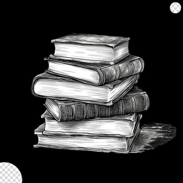 PSD une pile de livres png