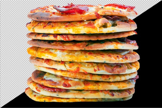 Pile de mini pizzas