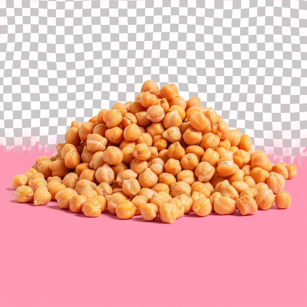 PSD a pile of chickpeas with a pink background and a red background with a grid pattern