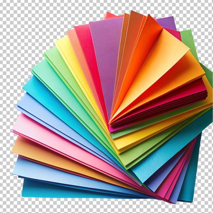 PSD une pile de papier de construction vibrante