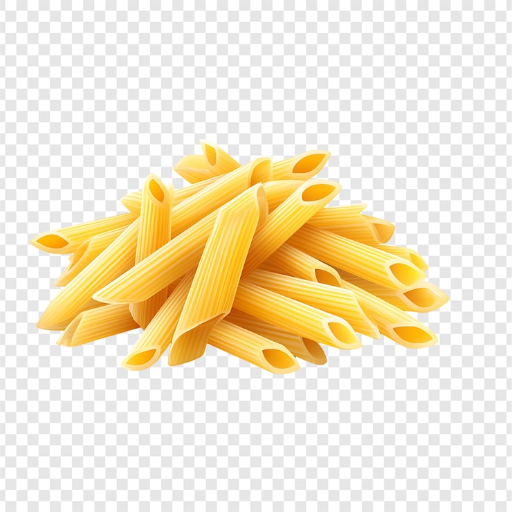 PSD une pile de pâtes italiennes sur un fond transparent