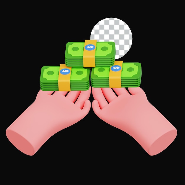 Des piles d'argent en 3D