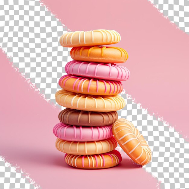 PSD des piles de biscuits sont isolées sur un fond transparent