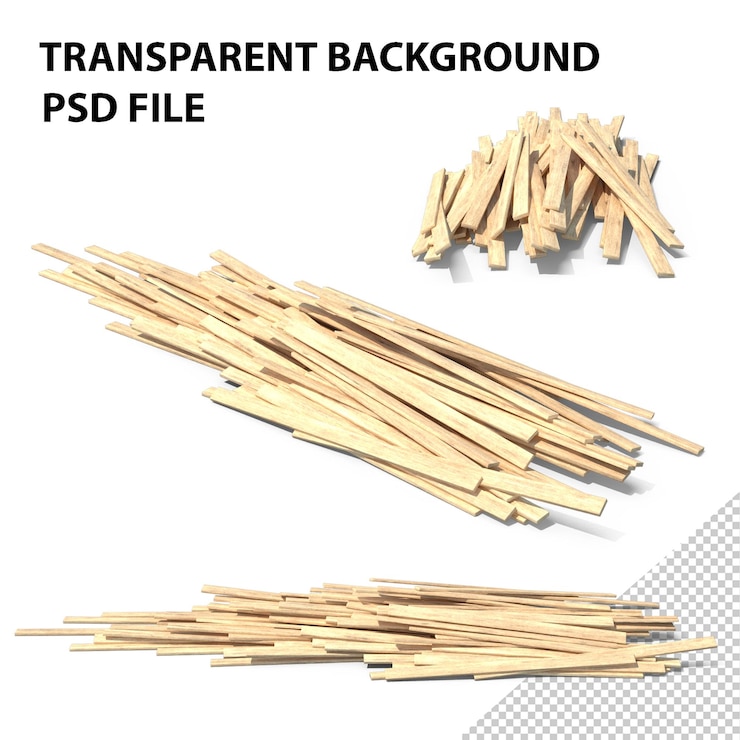 PSD les piles de bois moyennes png