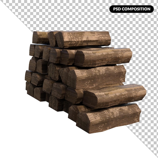 Pilha de blocos de madeira