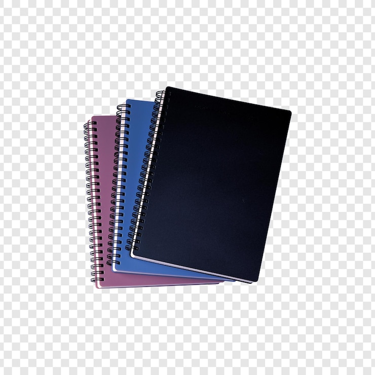 PSD pilha de cadernos em espiral