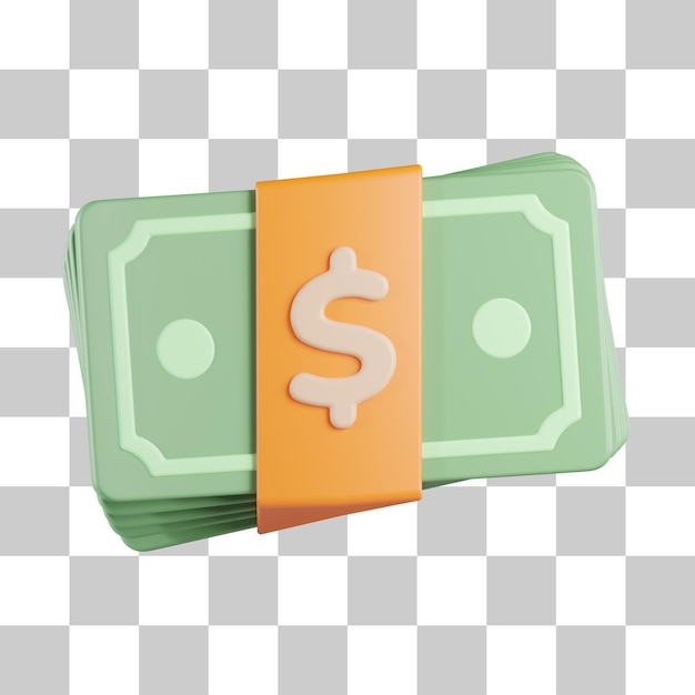 Pilha de ícone 3D de notas
